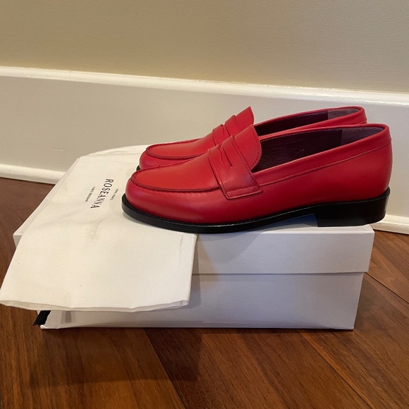 Roseanna Moc Loafers Rouge Sz37 - Picture 5 of 16
